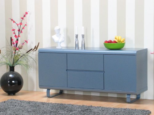 Sideboard Nancy Highboard Schubladen Kommode Anrichte Schrank Möbel grau matt