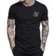 Sik Silk Herren T-Shirt Curved Hem Tee