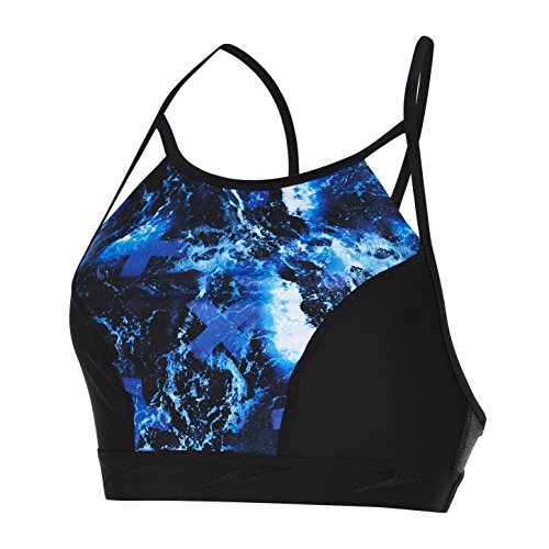 Speedo Damen Stormza Crop Top, Schwarz, Extra Small