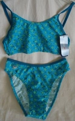 Speedo Mädchen Tankini Bikini Jaipur Flower Giselle 2-piece türkis Gr. 176