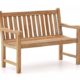 Stabile Gartenbank Sunyard Wales aus massivem, unbehandeltem Holz, Teakholz 2-Sitzer 120 cm, 3-Sitzer 150 cm