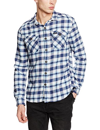 Superdry Herren Freizeithemd Milled Flannel L/S Shirt