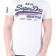 Superdry Herren Vintages dreifaches Tropfen-T - Shirt, Weiß