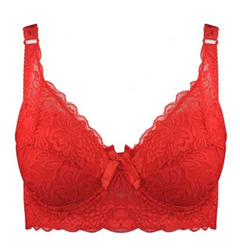 Sweettiantian Sexy Damen Top Qualität Spitze V Push-Up Bra Büstenhalter BH Große Größen Cup 80 85 95 90 100 B C D