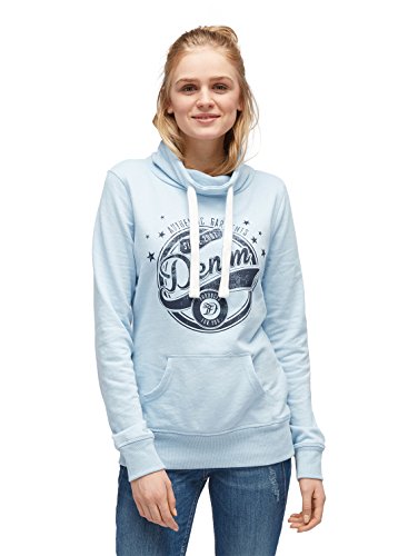 TOM TAILOR DENIM für Frauen Strick & Sweatshirts Sweatshirt mit Logo-Print vorne