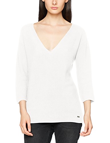 TOM TAILOR Damen Sweatshirt Structured V-Neck Sweater