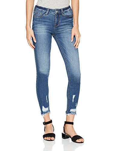 TOM TAILOR Denim Damen Slim Jeans Nela Destroyed Hem