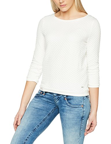 TOM TAILOR Denim Damen Sweatshirt Structure Ruffle Sweater