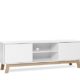 TV Board - Lowboard im skandinavischen Design (B/H/T: 150 x 50 x 40 cm) weiß