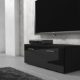 TV Möbel Lowboard Schrank Ständer Boston Korpus Schwarz/Front schwarz hochglanz 100 cm