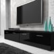 TV Möbel Lowboard Schrank Ständer Boston Korpus Schwarz/Front schwarz hochglanz 200 cm