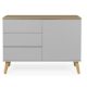 Tenzo 1674-612 Dot Designer Sideboard Holz, grau / eiche, 43 x 109 x 79 cm