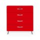 Tenzo 4924-028 Cobra Designer Kommode, 92 x 86 x 43 cm, MDF lackiert, rot