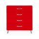 Tenzo 4924-028 Cobra Designer Kommode, 92 x 86 x 43 cm, MDF lackiert, rot