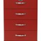 Tenzo 5116-028 Malibu Designer Kommode, MDF lackiert, 92 x 60 x 41 cm, rot