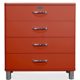 Tenzo 5124-028 Malibu Designer Kommode, MDF lackiert, 92 x 86 x 41 cm, rot