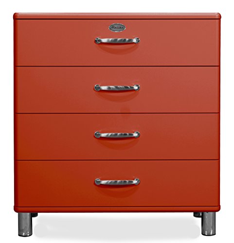 Tenzo 5124-028 Malibu Designer Kommode, MDF lackiert, 92 x 86 x 41 cm, rot