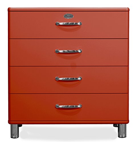 Tenzo 5124-028 Malibu Designer Kommode, MDF lackiert, 92 x 86 x 41 cm, rot