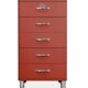 Tenzo 5215-028 Malibu Designer Kommode, MDF lackiert, 111 x 60 x 41 cm, rot