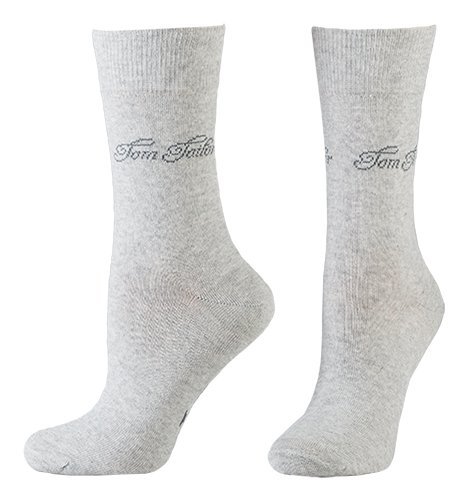 Tom Tailor 2er Pack Basic Women Socks 9702 285 light grey melange Doppelpack Strümpfe Socken