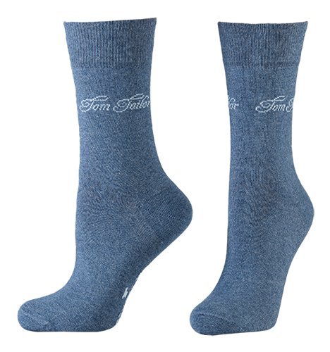 Tom Tailor 2er Pack Basic Women Socks 9702 434 light denim melange Doppelpack Strümpfe Socken