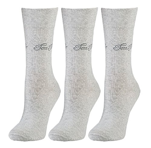 Tom Tailor 3er Pack Basic Women Socks 9703 285 light grey melange Doppelpack Strümpfe Socken