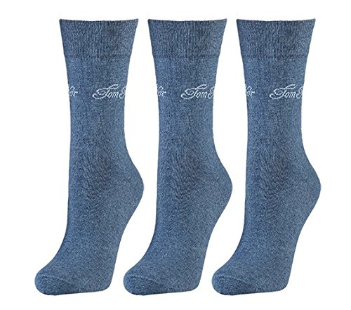 Tom Tailor 3er Pack Basic Women Socks 9703 434 light denim melange Mehrpack Strümpfe Socken