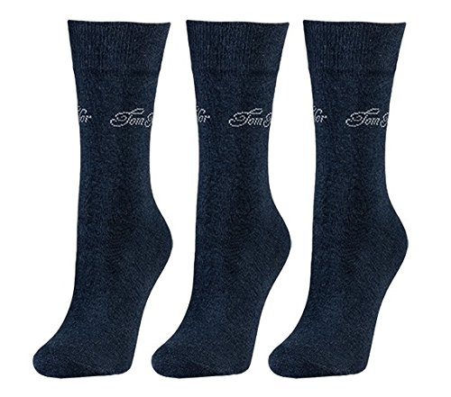 Tom Tailor 3er Pack Basic Women Socks 9703 546 indigo melange Doppelpack Strümpfe Socken