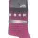 Tom Tailor Damensocker 2er-Pack Streifendesign mit Schneeflocken und uni mit Schriftzug magenta + schwarz Gr. 39-42