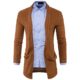 Trenchcoat,Dasongff Männer Solid Strickjacke Pullover Slim Fit Lange Trenchcoat Open Jacke Mantel