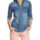 VERO MODA Damen Regular Fit Bluse VERA LS DENIM SHIRT MED. BLUE - NOOS