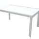 VILLANA stilvoller Gartentisch aus hochwertigem Aluminium in grau, inkl. Tischplatte aus starkem Glas, ca. 150 x 90 x 74 cm, großer Gartentisch, Dinnertisch, Glastisch, wetterfest, zeitlos