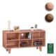 WOHNLING Lowboard Massivholz Sheesham Kommode 118 cm TV-Board 6 Fächer Landhaus-Stil dunkel-braun Unterschrank TV-Möbel Echt-Holz Hifi-Rack 60 cm hoch Sideboard Deko Fernsehschrank offen Natur-Produkt