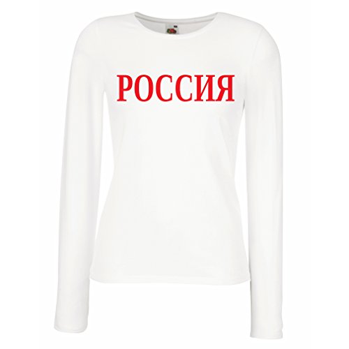 Weibliche langen Ärmeln T-Shirt Rossiq - Russland Moskau, русский, russischen politischen Design
