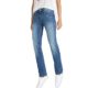 Wrangler Damen Jeans, Frauenjeans W27GLU86J High Rise Slim Damage Blue