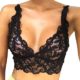 ZEZKT Reizvoller Damen Spitze Push-Up BH | Käfig Crop Top Bustier Weste | Harness Bralette Weste | Dessous Pyjama BHs Büstenhalter | Einfarbig Ungepolstert Versuchung Blumen Cami