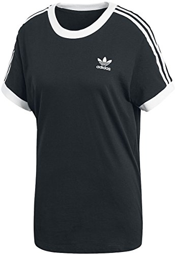 adidas Originals Damen T-Shirt 3 Stripes Tee CY4751 Schwarz