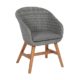 greemotion 128574 Rattansessel MADEIRA für Balkon, Garten & Terrasse-Rattanstuhl Outdoor Stuhl aus Rattan mit Auflage Polster-Lounge Sessel mit Holzbeinen, Grau, 6,2 x 7,2 x 4,5 cm