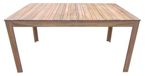 greemotion 128668 Gartentisch SYLT aus Holz-Esstisch Garten, Terrasse & Balkon-Holztisch rechteckig aus Akazie massiv-Tisch wetterfest für draußen, Braun, 15,4 x 9,2 x 1 cm