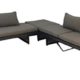 greemotion 128827 Outdoor Lounge Set CALAIS-Loungemöbel Garnitur 3 teilig für Garten & Terrasse-Loungeset in Anthrazit Tisch/Hocker & Eckbank/2 Bänke, Grau, 20 x 4 x 7,3 cm