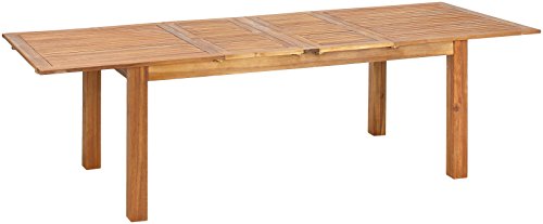 greemotion Ausziehtisch Borkum akazie, Gartentisch aus FSC® zertifiziertem Akazienholz, ausziehbarer Esstisch, besonders robust und witterungsbeständig, Maße: ca. 180/260 x 100 x 74 cm