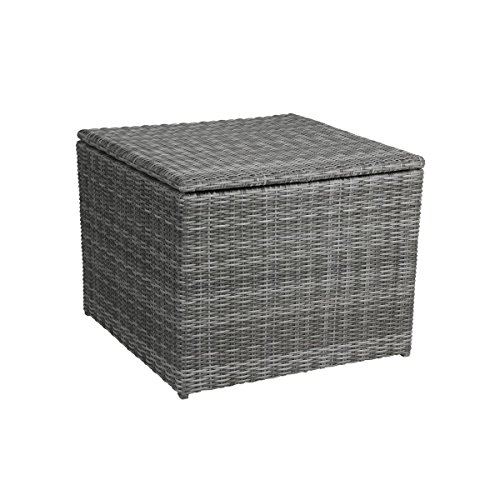 greemotion Edelstahlablage Bari, Ablage für Gläser, Sofatablett für Loungemöbel Bari, langlebig und witterungsbeständig, ideal für den Außenbereich, Maße 11,5 x 20 x 4,5 cm