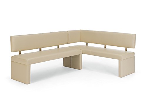 massivum Bank Mathis 180x88x140 cm Kunstleder creme