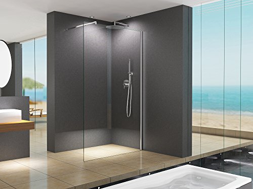 110x200 cm Duschabtrennung LILY Klarglas, Duschwand, Walk-In Dusche, 10 mm ESG Sicherheitsglas