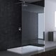 110x200 cm Luxus Duschwand aus Echtglas Bremen1K, Walk In Dusche,mit 4-eckigem Stabilisator BRAM2, 8mm ESG Sicherheitsglas Klarglas, inkl. Nanobeschichtung