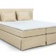 B-famous Boxspringbett Brighton 180 x 200 cm, Strukturstoff, beige