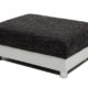 B-famous Bankhocker München-Federkern, Materialmix Kunstleder-Strukturstoff, 100 x 70 cm, schwarz