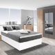 Wohnorama Breckle Boxspringbett Peach 120x200 inkl Topper Weiß Grau