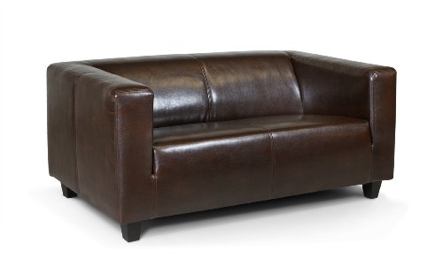 B-famous 2-Sitzer Sofa Kuba 149 x 88 cm, Kunstleder, braun