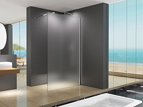 120x200 cm Duschabtrennung LILY Frost, Milchglas, Duschwand, Walk-In Dusche, 10 mm ESG Sicherheitsglas